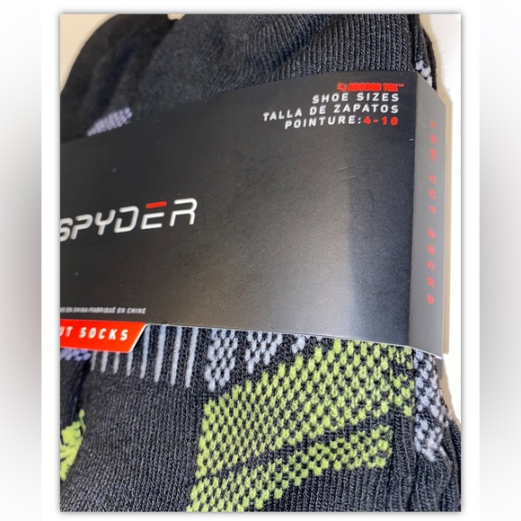 Spyder Low Cut Socks 5 Pair Women’s 4-10 Black w/ Multicolor Logo NEW! Cushion - Picture 5 of 12